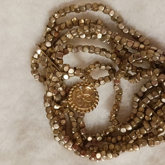 Jessica Simpson Y2K GREEN Pave HEART BEADED Multi-Strand Bracelet Sparkle CUTE - Picture 5 of 7